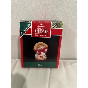 Hallmark Keepsake Ornament Mom 1992 Miniature Christmas Tree Decor Gift